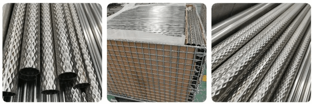Stainless steel welded pipe anti-slip bus handrail diamond-patterned pipe 2 00ae9ca5f38d055387d463fa28ab155 1