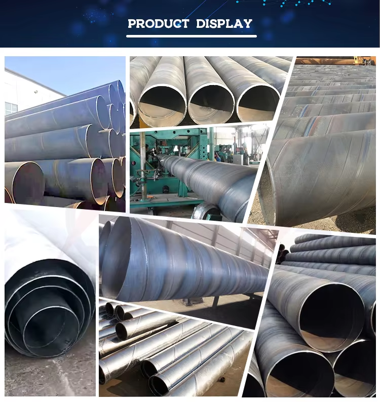 FACTORY price SSAW ASTM A252 Standard Piling Pipes Spiral Steel 20 22 24 28 72 Inch 350mm Prices Iron Pipe 6 Meter Round Hot Rolled ERW Pipe 5 SPIRAL WELDED Steel PIPE