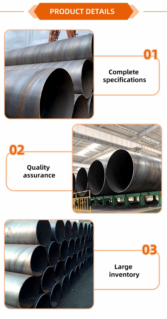 Wholesale Spiral Welded Pipe 3PE Coated Steel Tube Astm Aisi Supports Customized Specifications 3 99654 1