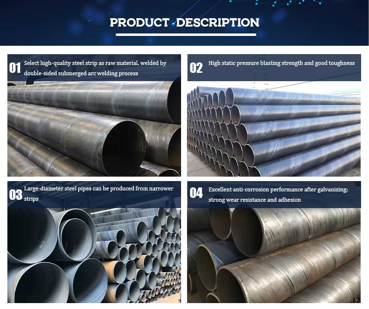 Wholesale Spiral Welded Pipe 3PE Coated Steel Tube Astm Aisi Supports Customized Specifications 2 ERW