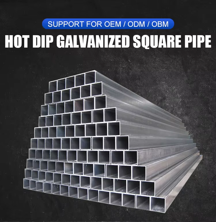 manufacturing factory Galvanized square tube Welded Steel Pipes Tube Square Rectangular Hollow Section Pipe and Tube Galvanized Steel Pipe 20*20 eye-opening price 1 GI PIPE