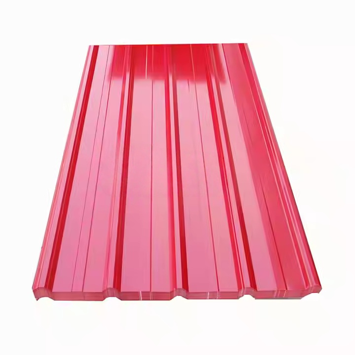 Hot Sale 0.45mm Thick Steel Roofing Sheet Cheap Zinc Corrugated Metal Roof Color Coating Bending Welding 2 color coated sheet
