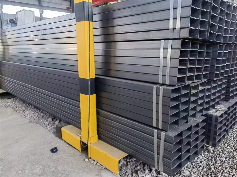 Factory direct sale of high-quality carbon steel welded metal Ms ERW black iron hollow cross-section rectangular steel pipe 4 image 14